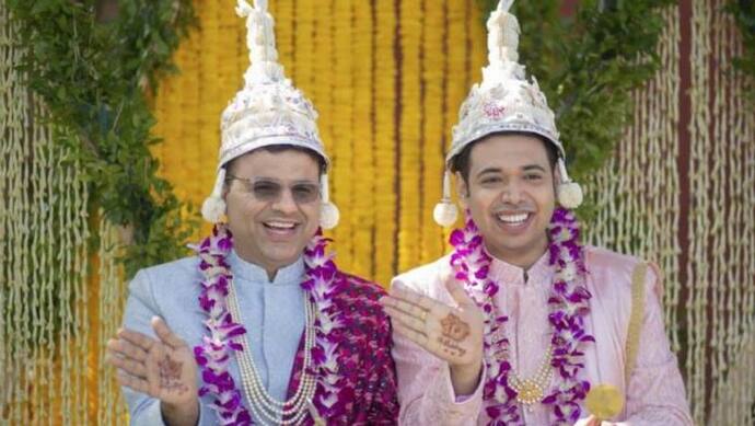 हैदराबाद में समलैंगिक जोड़े ने की शादी, दोनों ने एक दूसरे को अंगूठी पहनाई फिर गाना गाया