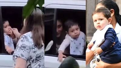 नानी ने प्यार से खींचे Kareena Kapoor के बेटे के गाल, मम्मी की गोद में बैठ कार की खिड़की से झांकता दिखा जेह