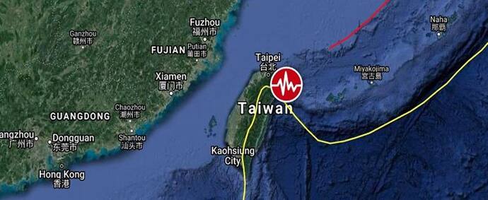 ताइवान में 6.1 तीव्रता का भूकंप