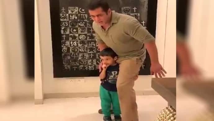 Salman khan को भांजे आहिल ने बनाया 'मामू', Viral Video देख फैंस बोले-भाई का पोपट हो गया