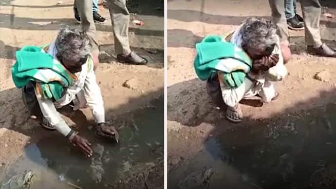 मध्य प्रदेश का गजब मामला: ग्रामीणों ने रख दी ऐसी शर्त, हंसते हुए नाली का पानी पी गया बुजुर्ग..लेकिन गलत है ये