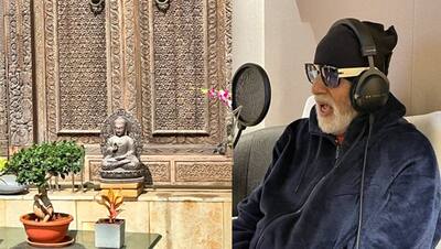 Amitabh Bachchan ने दिखाई अपने घर 'जनक' की नई फोटो, म्यूजिक स्टूडियो में रिकॉर्डिंग करते दिखे Big B