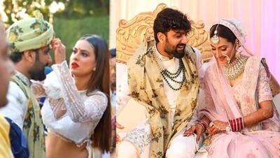 भाई की शादी में खूबसूरत लगी जमाई राजा की एक्ट्रेस Nia Sharma, शेयर की वरमाला से फेरों तक की PHOTOS