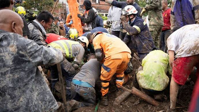 कोलंबिया में भारी बारिश के बीच भूस्खलन, 14 लोगों की मौत, घरों पर टूटकर गिरी बड़ी-बड़ी चट्टानें