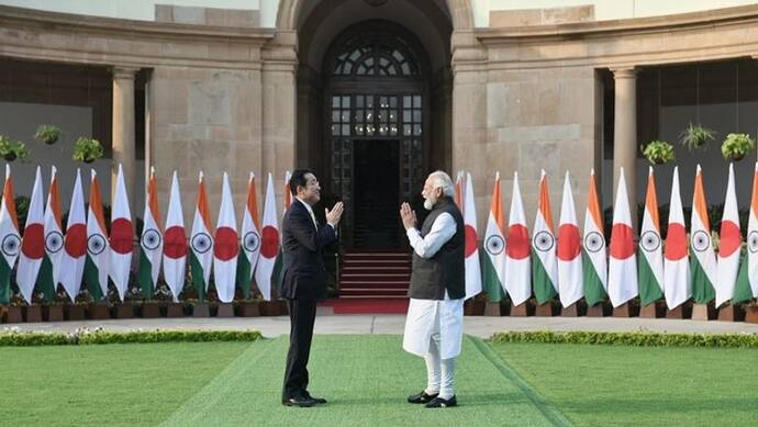 दो दिन के दौरे पर दिल्ली आए जापान के पीएम फुमियो किशिदा, हैदराबाद हाउस में नरेंद्र मोदी ने किया स्वागत