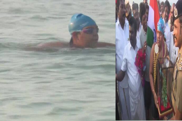 ऑटिस्टिक लड़की ने रचा इतिहास, 13 घंटे में श्रीलंका के थलाईमन्नार से धनुषकोडी तक की तैराकी