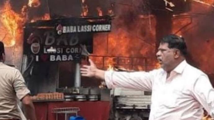 अमीनाबाद में लगी भीषण आग, एक ही परिवार के छह लोगों का ऐसे बची जान