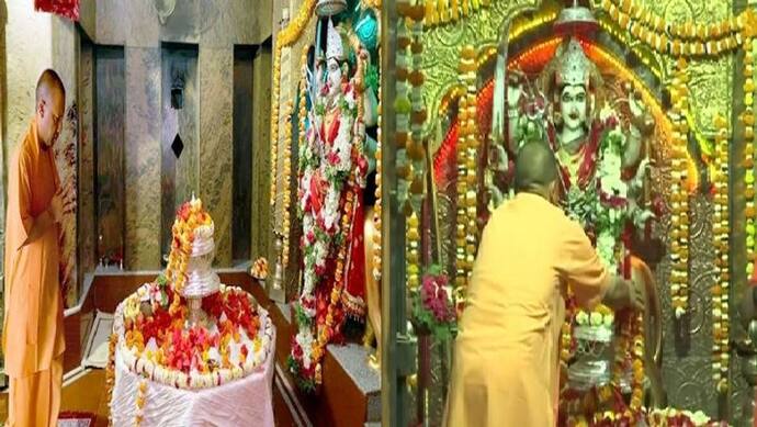 सीएम योगी आदित्यनाथ ने चैत्र नवरात्रि के पहले दिन पाटेश्वरी देवी मंदिर में की पूजा, माता से लिया आशीर्वाद