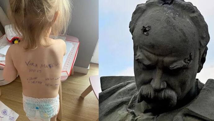 यदि मां मर गई, तो बेटी का क्या होगा...ये सोचकर पीठ पर लिख दी आइडेंटिटी, रूस-यूक्रेन से आई झकझोरने वाली तस्वीर