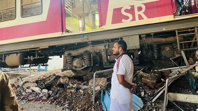 चेन्नई में पटरी से उतरकर प्लेटफॉर्म पर जा चढ़ी लोकल ट्रेन, शंटर ने चलती ट्रेन से मार दी छलांग