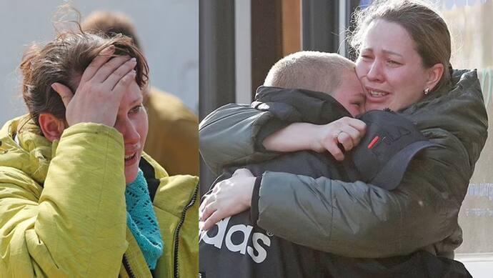 बेटे को गले लगाकर रो पड़ी यूक्रेनी मां बोली-भूख-प्यास से तड़प-तड़पकर मर जाएंगे नरक में फंसे लोग