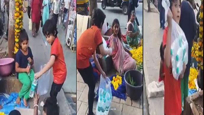सड़क किनारे बैठे लोगों की बच्चे ने की इस तरह मदद, इंटरनेट पर छा गया वीडियो, Amma ki Diwali वाले ऐड की आ गई याद
