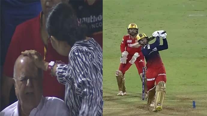 बेंगलुरु के खिलाड़ी ने मारा ऐसा छक्का कि घायल हो गया स्टैंड्स में बैठा बुजुर्ग, सिर पर तेजी से पड़ी बॉल