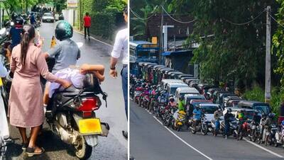 श्रीलंका का तमाशा: पब्लिक को घंटों लाइन में लगकर मिल रहा 300 रुपए में पेट्रोल, लेकिन सांसदों के लिए रेट आधा