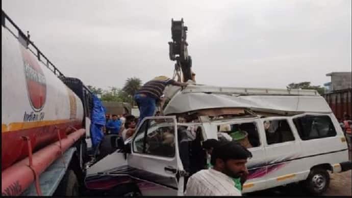 बहराइच: नेपाली यात्रियों से भरी कार टैंकर से टकराई, दर्दनाक हादसे में गई 3 की जान