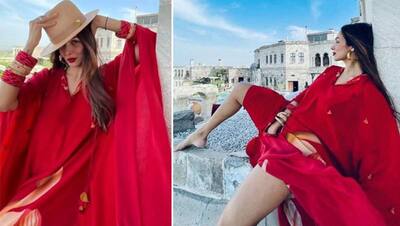 लाल सेक्सी कपड़ों में कहर ढा रही 48 साल की मलाइका अरोड़ा, इन 6 PHOTOS से नजरें नहीं हटा पा रहा कोई