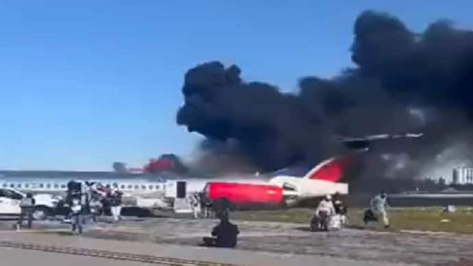 अमेरिका के मियामी एयरपोर्ट पर हादसा, लैंडिंग के बाद प्लेन में लगी आग, बाल-बाल बची 126 यात्रियों की जान