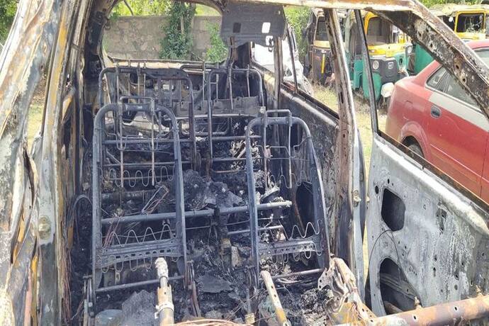 जयपुर में दर्दनाक हादसा: कार में लगी इतनी भयानक आग की  सिर्फ टायर ही बचे, ऐसा जला MBBS स्टूडेंट-राख की ही बची