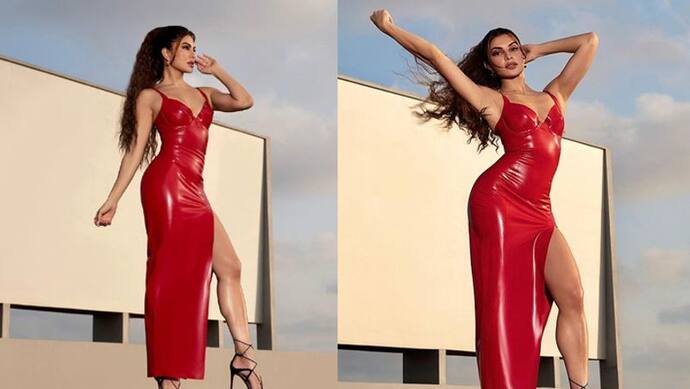 लाल टाइट ड्रेस में जैकलीन फर्नांडिज ने कराया बोल्ड फोटोशूट, हॉट-सेक्सी लुक में दिए ऐसे-ऐसे पोज