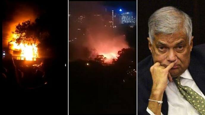 श्रीलंका में बेकाबू भीड़ ने पीएम रानिल बिक्रमसिंघे के आवास में लगाई आग, स्थितियां हो गई बेकाबू
