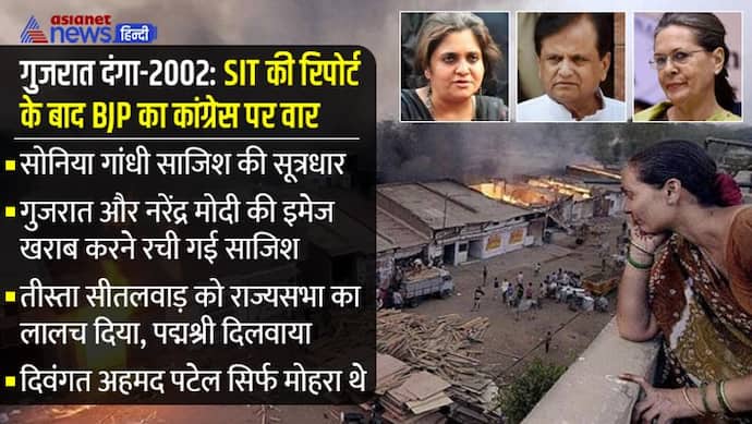 BJP ने सोनिया गांधी को बताया गुजरात दंगा-2002 का मास्टरमाइंड, अहमद पटेल सिर्फ मोहरा और तीस्ता एक जरिया बनीं