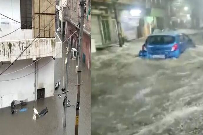 जोधपुर में आया ऐसा जल प्रलय! लोग देखते रह गए और डूब गई गाड़ियां, बह गई कारें, वीडियो में देखिए तबाही का मंजर