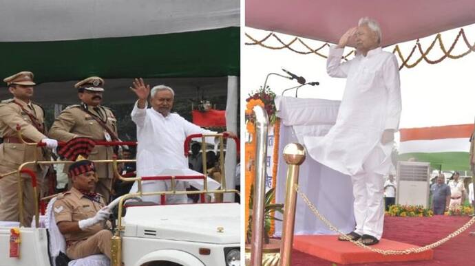 CM नीतीश कुमार ने पटना में किया ध्वजारोहण, कही 20 लाख नौकरी देने की बात और दिए कई सौगात