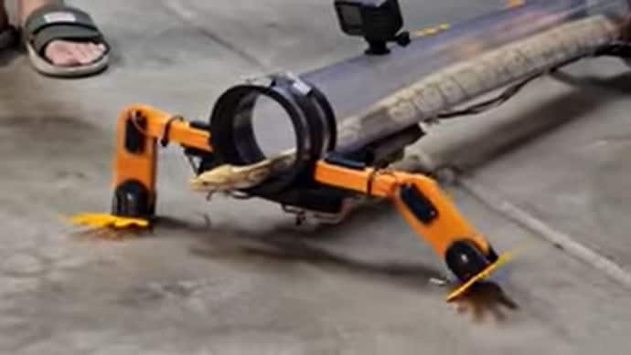 रेंगने वाले सांप को इंजीनियर ने दिया रोबोटिक पैर, छिपकली की तरह चला, वायरल हो गया वीडियो