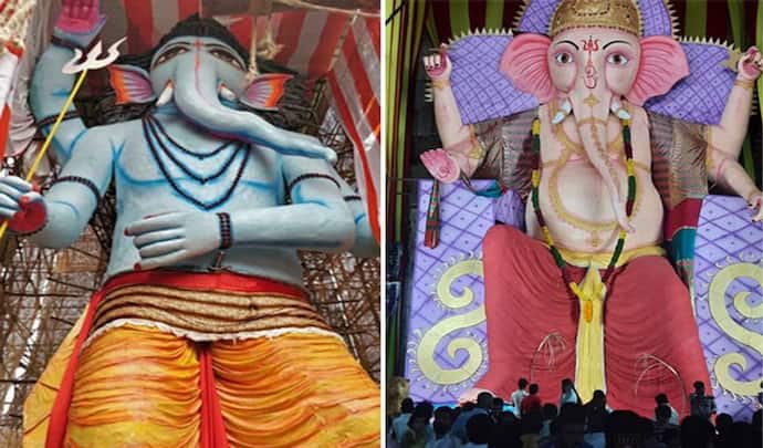 Ganesh Chaturthi 2022: तीन साल में 10 फीट छोटे हो गए यहां के बप्पा, इस बार 65 नहीं, 55 फीट की मूर्ति