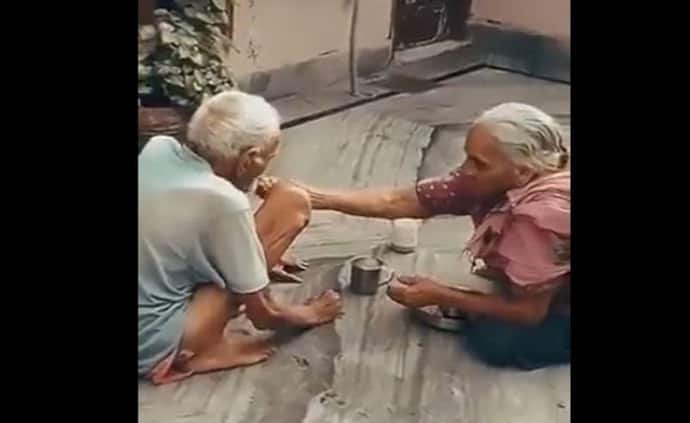 बुजर्ग पति का वृद्ध महिला कैसे रख रही खास ख्याल...भावुक कर देगा यह वीडियो 