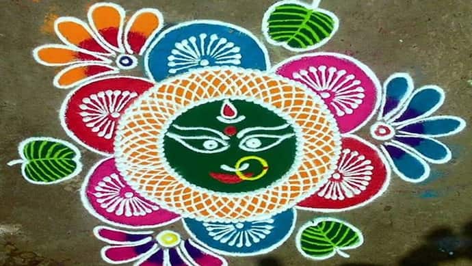 नवरात्रि पर अपने घर के आंगन में हर दिन बनाएं ये 9 रंगोली डिजाइन और माता रानी का करें भव्य स्वागत