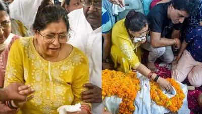 राजू श्रीवास्तव के अंतिम संस्कार की तस्वीरें कर देंगी आपकी आंखें नम, चेहरा देखने की कोशिश करती रहीं पत्नी शिखा