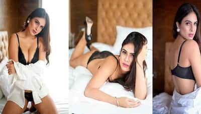 नेहा मलिक ने बेडरूम से शेयर की ब्लैक बिकिनी में तस्वीरें, देखें अब तक का सबसे सेक्सी अंदाज़
