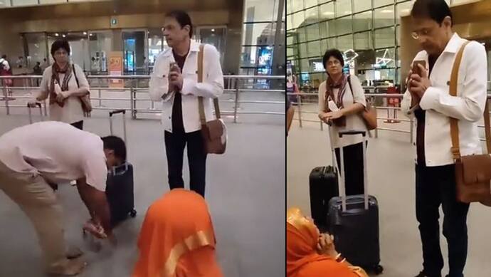 टीवी के श्रीराम को एयरपोर्ट पर देखते ही पैरों पर गिरी यह महिला, वायरल हुआ वीडियो