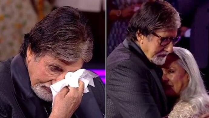KBC 14 के मंच पर पत्नी ने ऐसा क्या कहा कि आंसू नहीं रोक पाए अमिताभ बच्चन, जया को गले लगाकर खूब रोए
