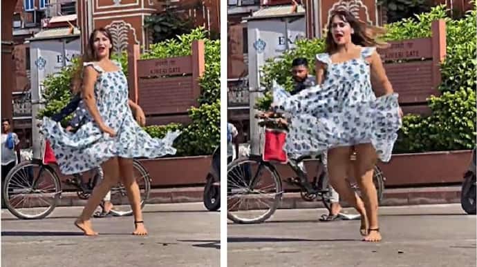 इस लड़की ने नंगे पैर बीच सड़क किया ऐसा डांस-हो गया ट्रैफिक जाम, डेढ़ मिनट के वीडियो को लाखों लोग देख चुके