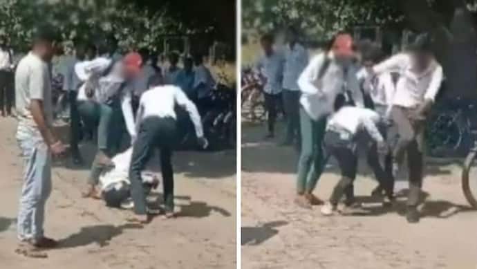 कानपुर: जूनियर्स ने सरेआम बीच सड़क पर छात्र की लात-घूसों से की जमकर पिटाई, दूर खड़े लोग बने रहे तमाशबीन