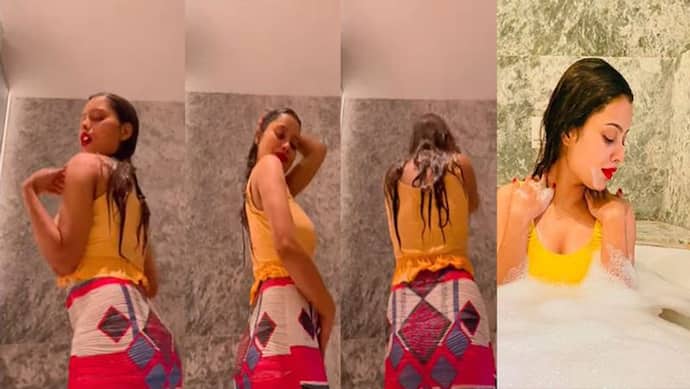  भोजपुरी एक्ट्रेस आरोही सिंह का बाथरूम वीडियो हुआ वायरल,खेसारी, नम्रता मल्ला के लाल घाघरा पर दिखा रही थी अदाएं