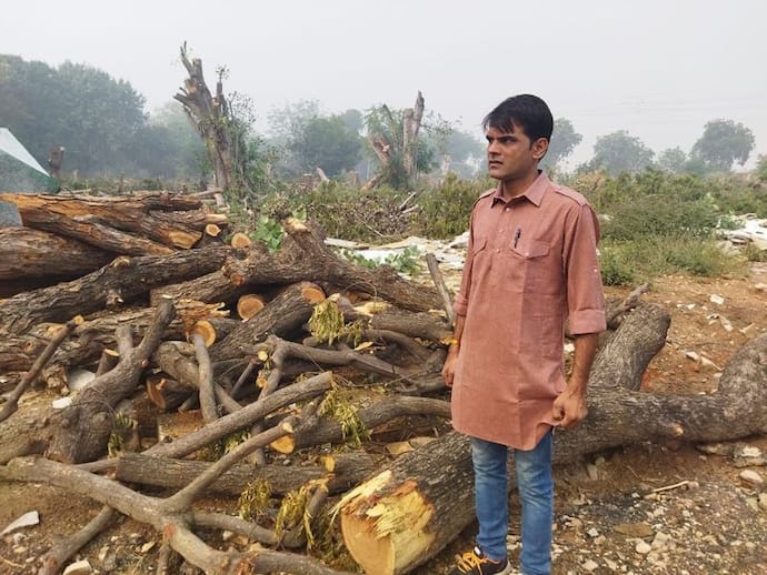जयपुर एयरपोर्ट पर आवासीय कॉलोनी बनाने के नाम पर अडाणी समूह ने कर दिया ये कांड, tree man of india ने दी चेतावनी