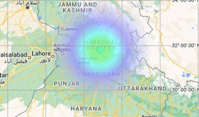 हिमाचल प्रदेश में आया 4.1 तीव्रता का भूकंप, मंडी, कांगड़ा और आसपास के क्षेत्रों में महसूस हुए झटके