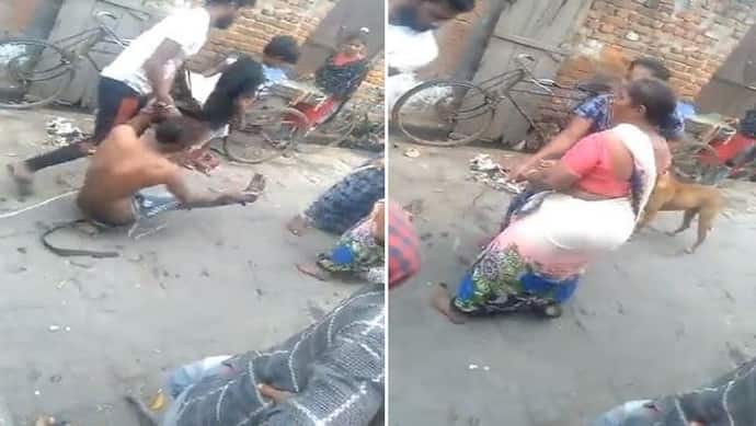 पत्नी और सास ने युवक के पैर में रस्सी बांधकर घसीटा, कपड़े उतारकर डंडों से पीटा, वीडियो को देख दंग रह गए लोग
