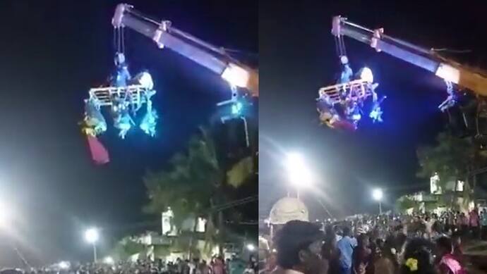 crane collapsed at temple event 