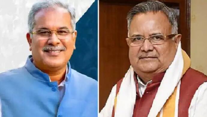 CM Bhupesh Baghel and ex chief minister raman singh 