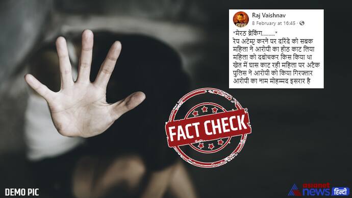 fact check about meerut woman who taught lesson to molester