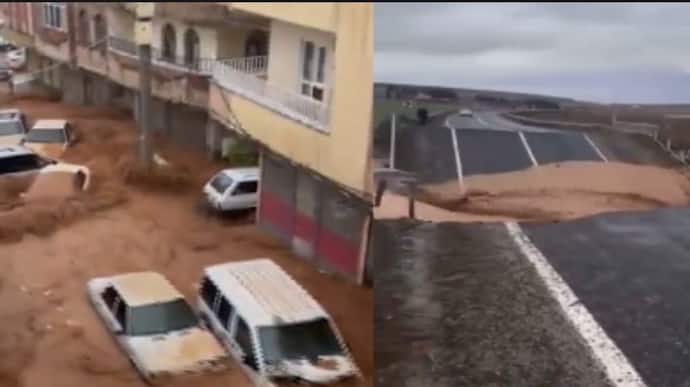 turkey flood 2023 two cities inundated after earthquake in turkey 