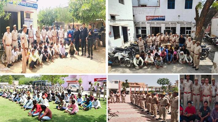 top 2000 more then criminals rounded up by rajasthan police in 8 thousand policemen 