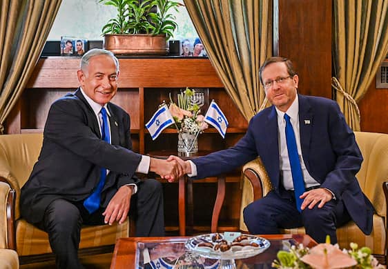 Israel PM Netanyahu and President Isaac Herzog