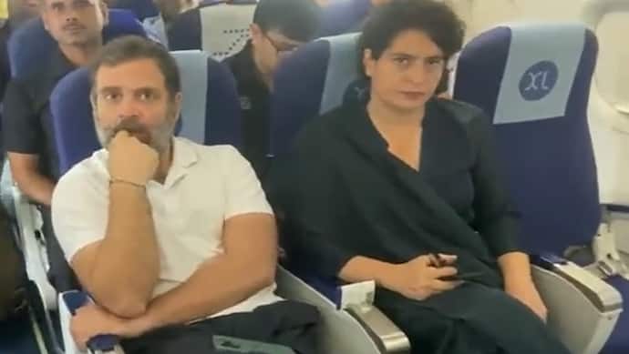 Rahul Gandhi in plane 