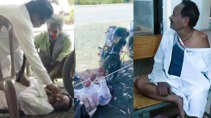 Ashok Jain beaten up in Vidisha  Viral video