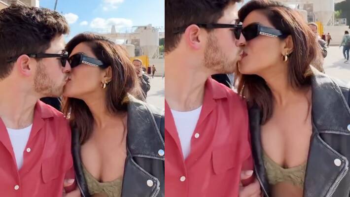 Priyanka Chopra Nick Jonas Lip Kiss